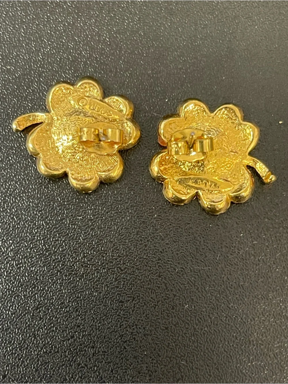 Green Four-Leaf Clover Enamel Earrings - Women Jewelry